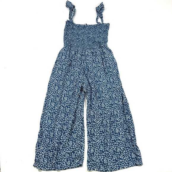 Baltic Born Hadley Smocked Jumpsuit Blue Floral - Picture 4 of 9